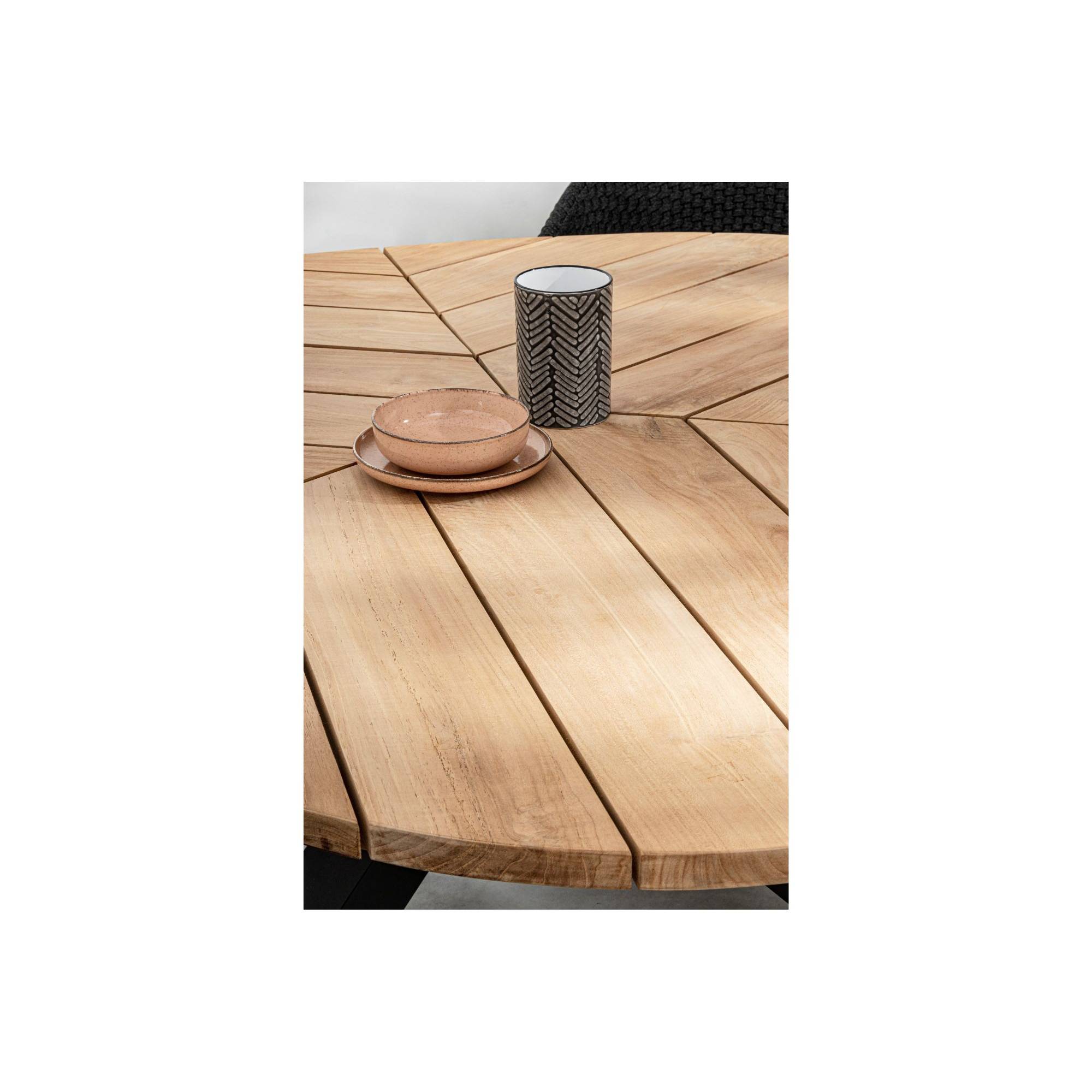 Autre - Table de jardin forme galet en teck et aluminium L160 - CAP FERRET - Image 6