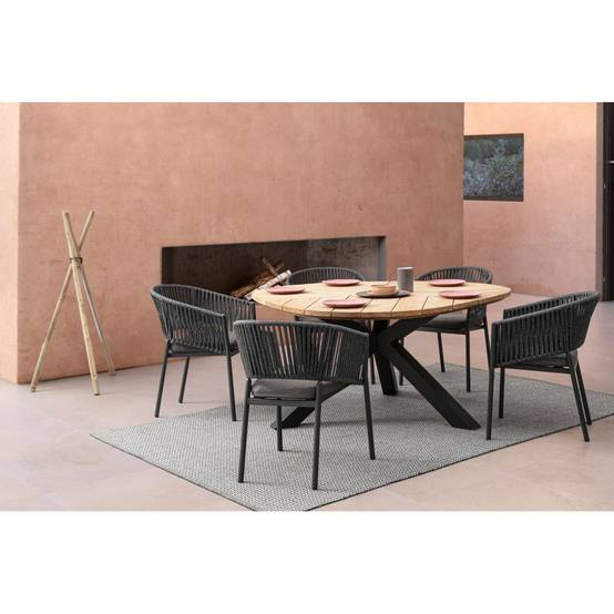 Autre - Table de jardin forme galet en teck et aluminium L160 - CAP FERRET - Image 2