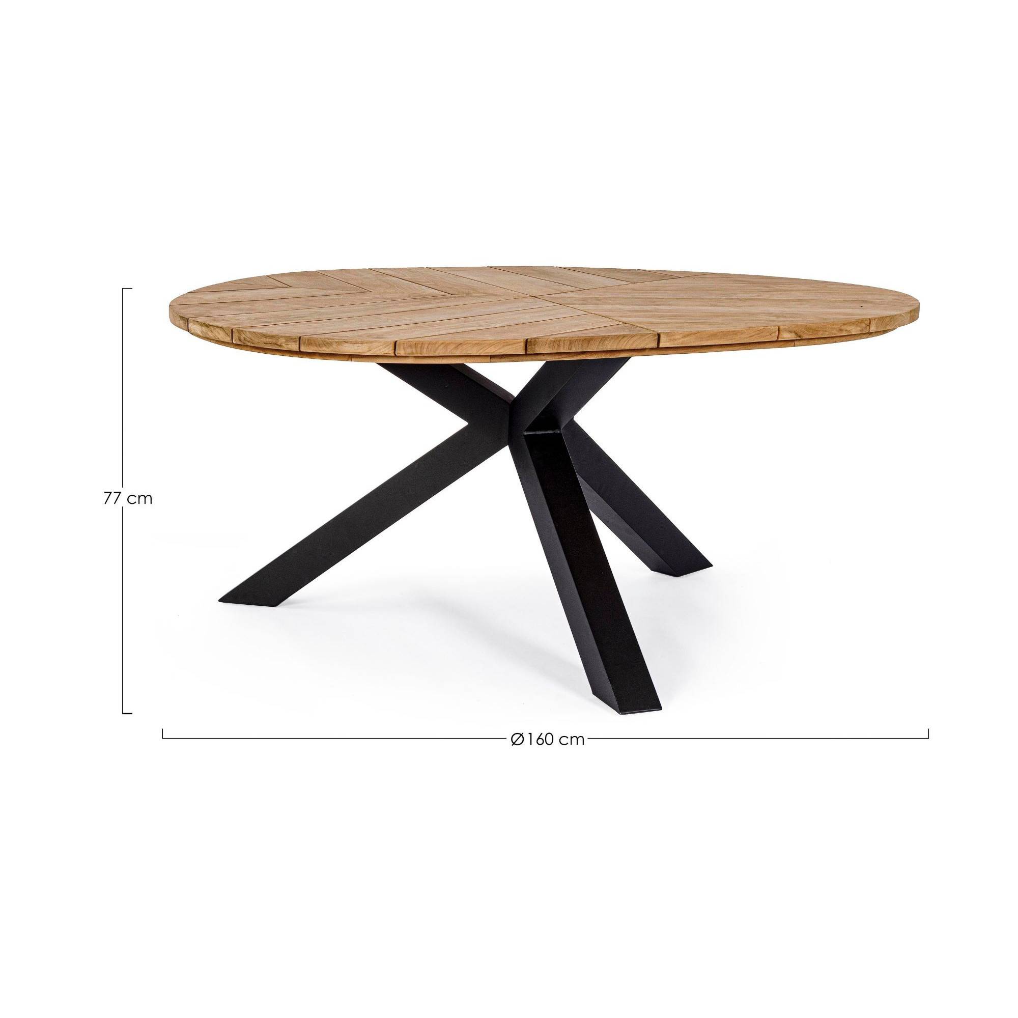 Autre - Table de jardin forme galet en teck et aluminium L160 - CAP FERRET - Image 10