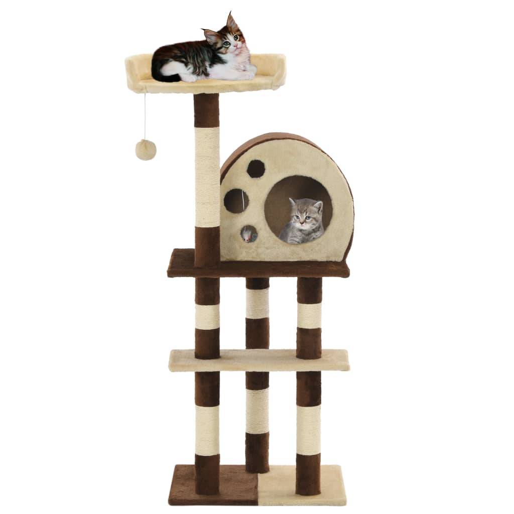 Vidaxl - Arbre à chat avec griffoirs en sisal 127 cm Beige et marron vidaXL 170628 - Image 2