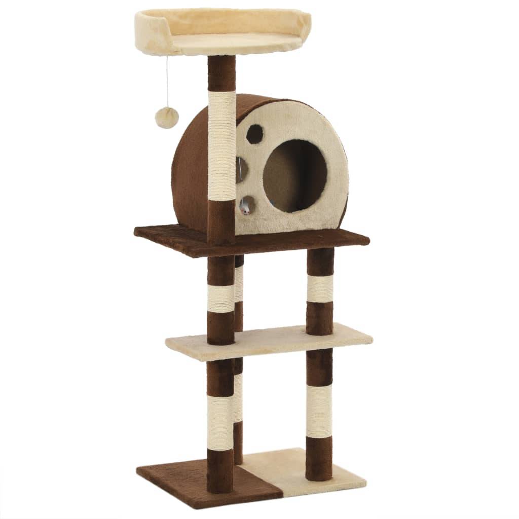 Vidaxl - Arbre à chat avec griffoirs en sisal 127 cm Beige et marron vidaXL 170628 - Image 1