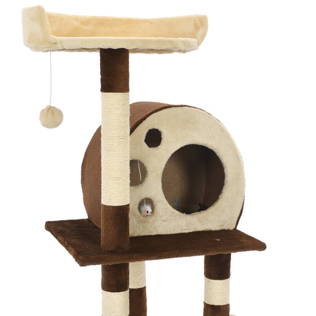 Vidaxl - Arbre à chat avec griffoirs en sisal 127 cm Beige et marron vidaXL 170628 - Image 4