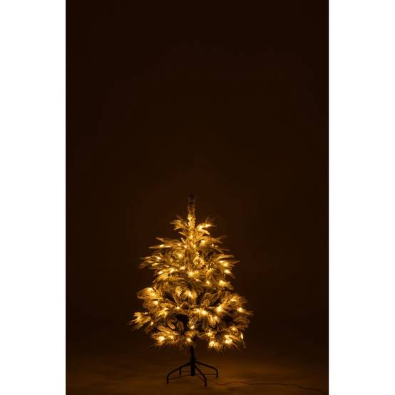 J-Line - Sapin de Noël artificiel enneigé 120 leds en plastique vert H.120 cm - J-Line - Image 2