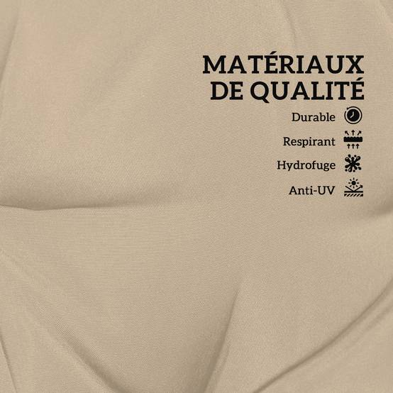 Outsunny - Lot de 2 coussins de chaise d'extérieur avec attaches - 98 x 50 x 8 cm - beige - Outsunny - Image 5