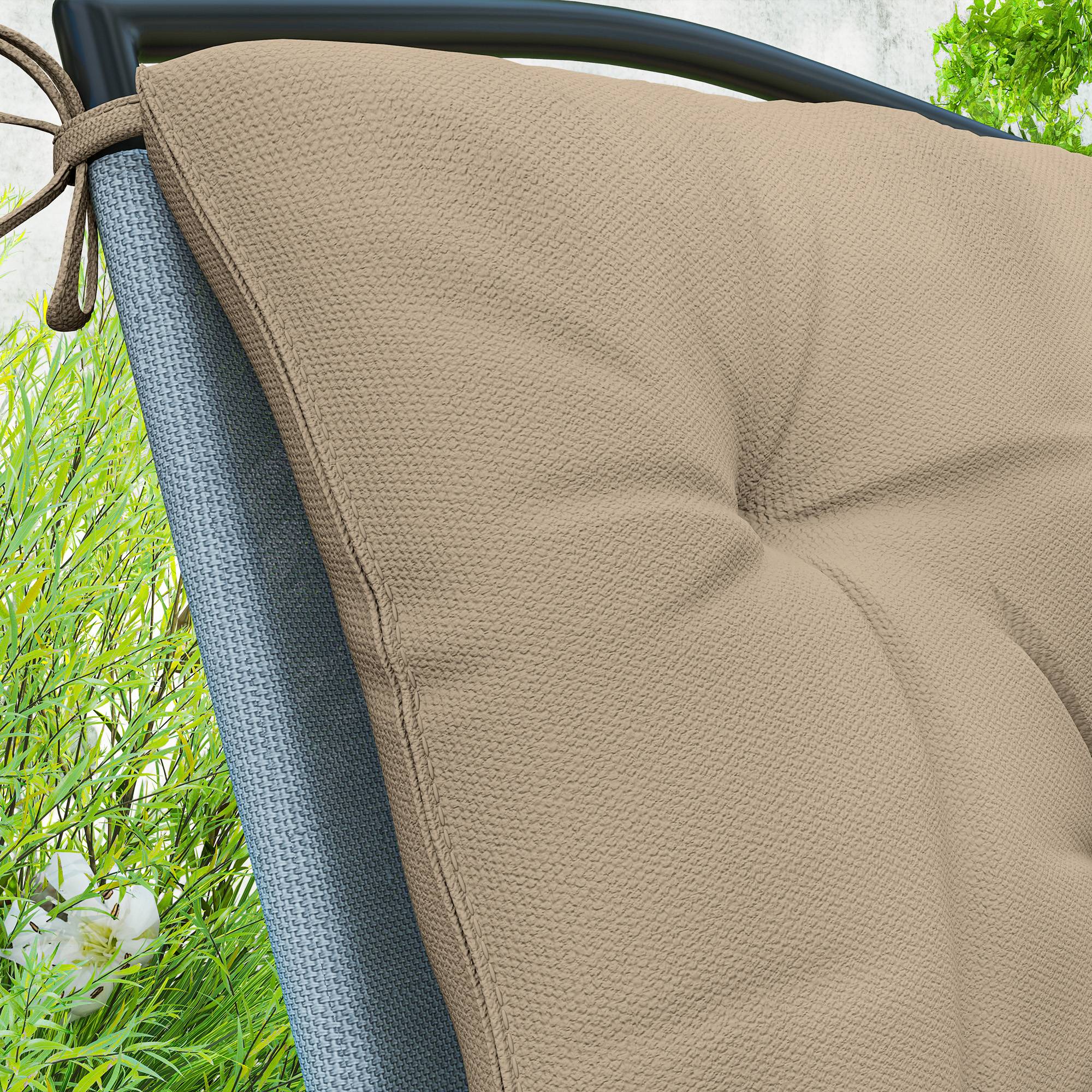 Outsunny - Lot de 2 coussins de chaise d'extérieur avec attaches - 98 x 50 x 8 cm - beige - Outsunny - Image 7