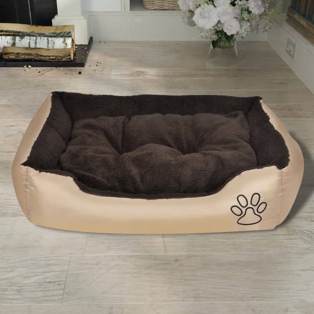 Panier pour chien polyester beige et marron 75 x 58 x 19 cm - PANGIVO - Image 2