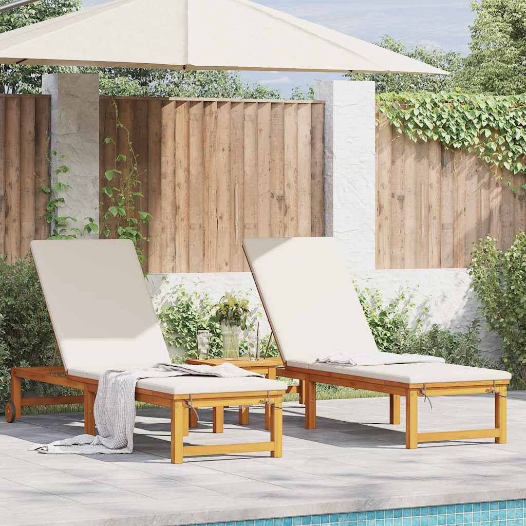 PANGIVO - Transat bois acacia marron 53 x 202 x 89 cm, Poids :32.8kg - PANGIVO - Image 1