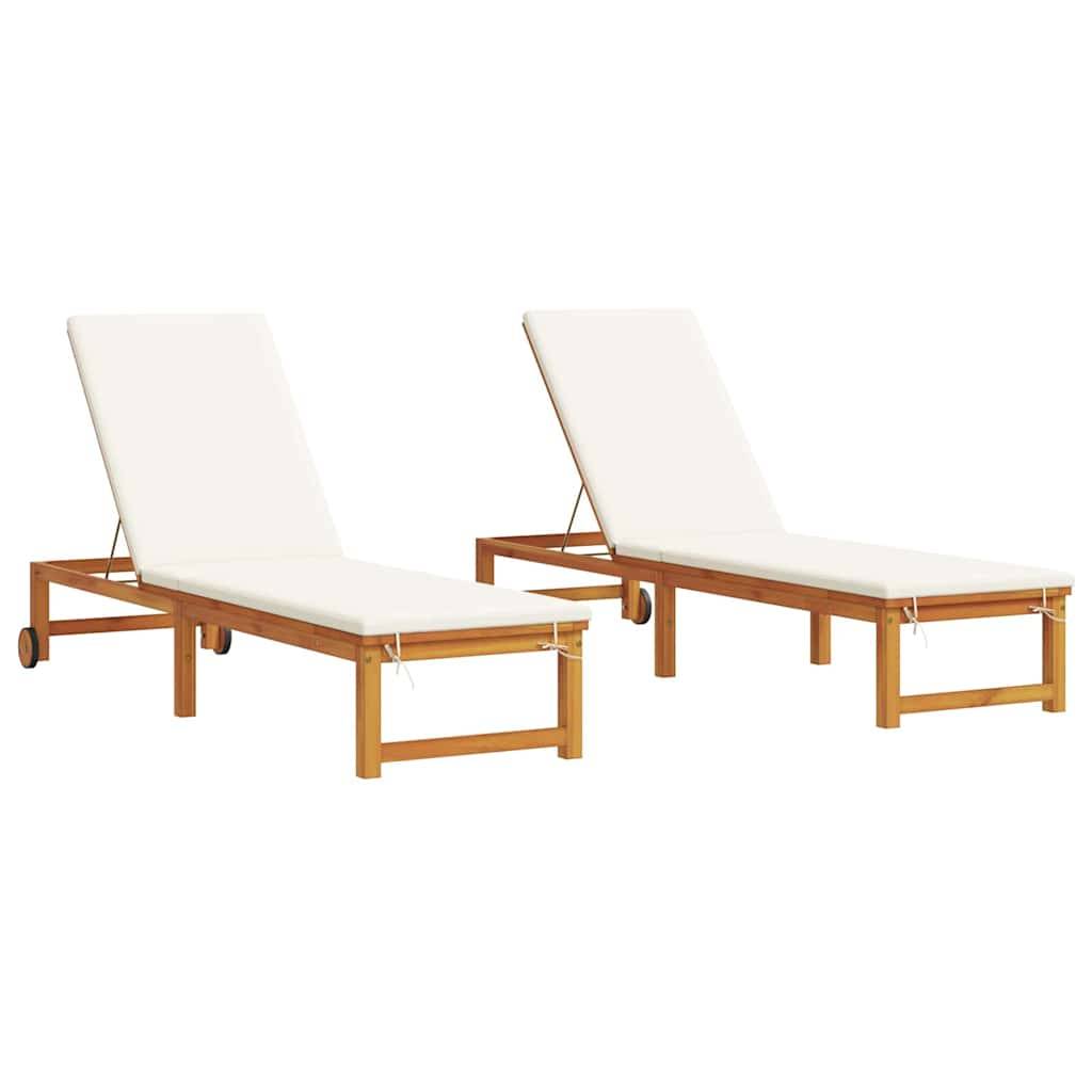 PANGIVO - Transat bois acacia marron 53 x 202 x 89 cm, Poids :32.8kg - PANGIVO - Image 2