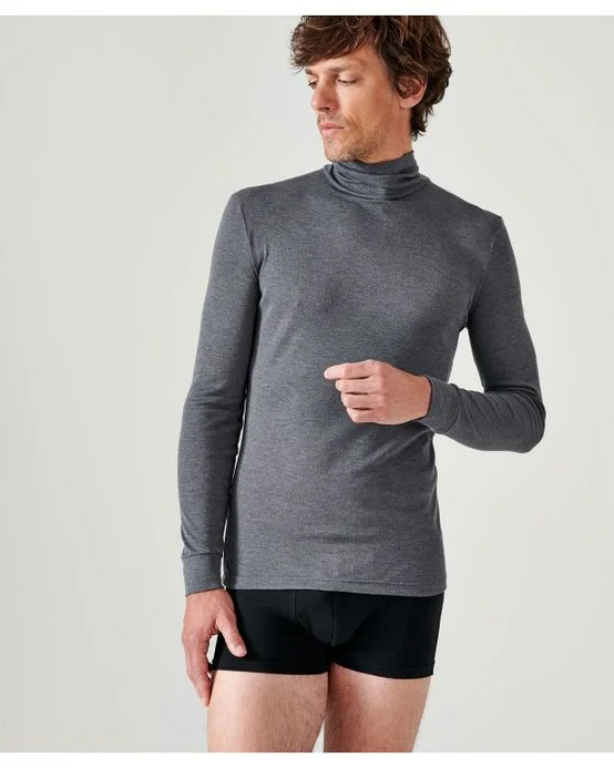 Sous-pull DAMART - Gris chiné - T.L - 68892