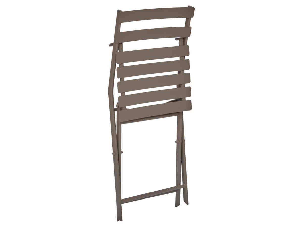 Hesperide - Lot de 2 Chaises de jardin métal pliante Greensboro Café - Hespéride - Image 2