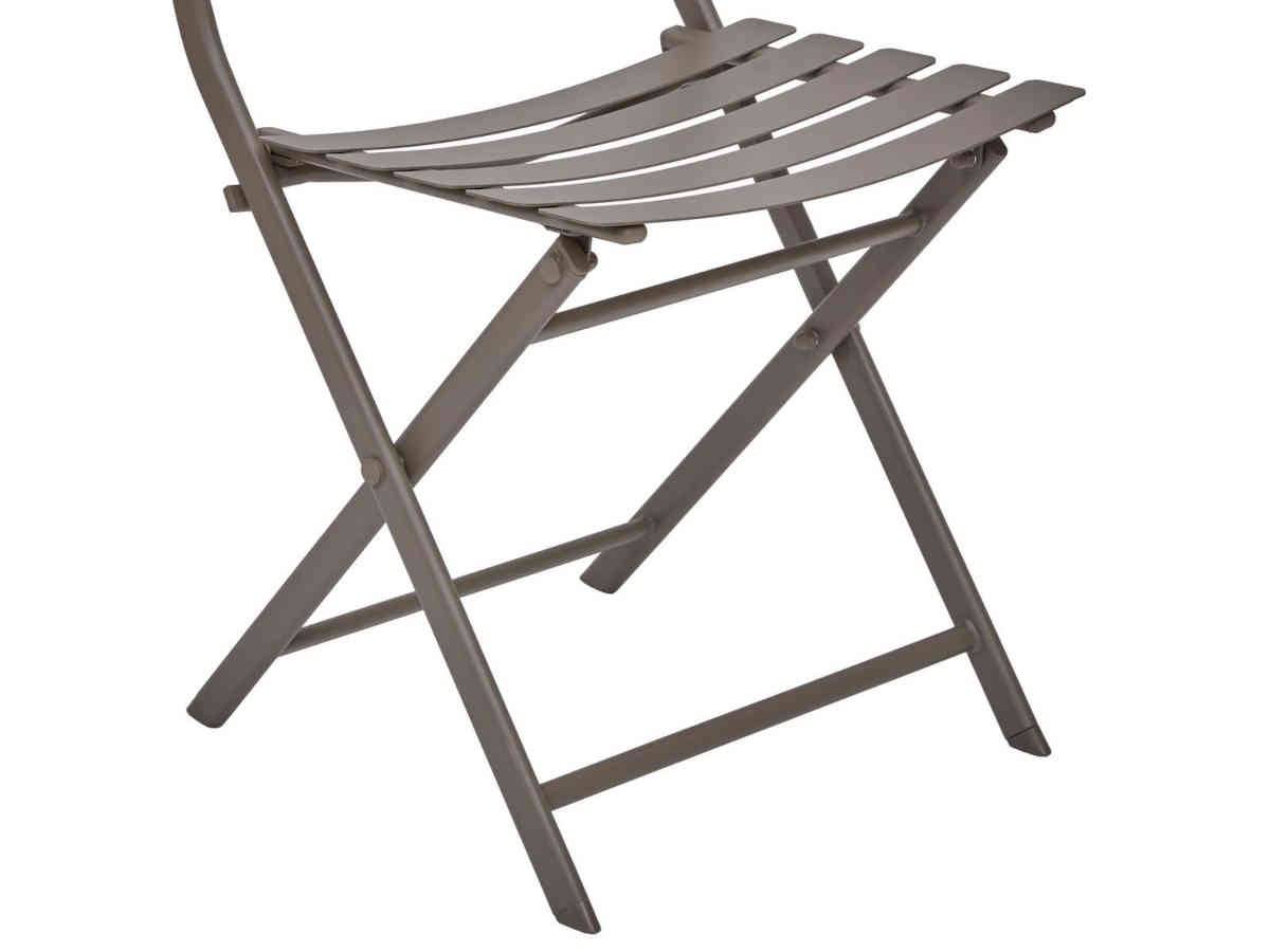 Hesperide - Lot de 2 Chaises de jardin métal pliante Greensboro Café - Hespéride - Image 3