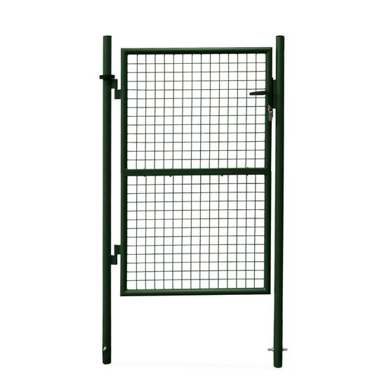 sweeek - Portillon de jardin en métal vert. double sens d'ouverture. Avec serrure.150x87cm | sweeek - Image 1