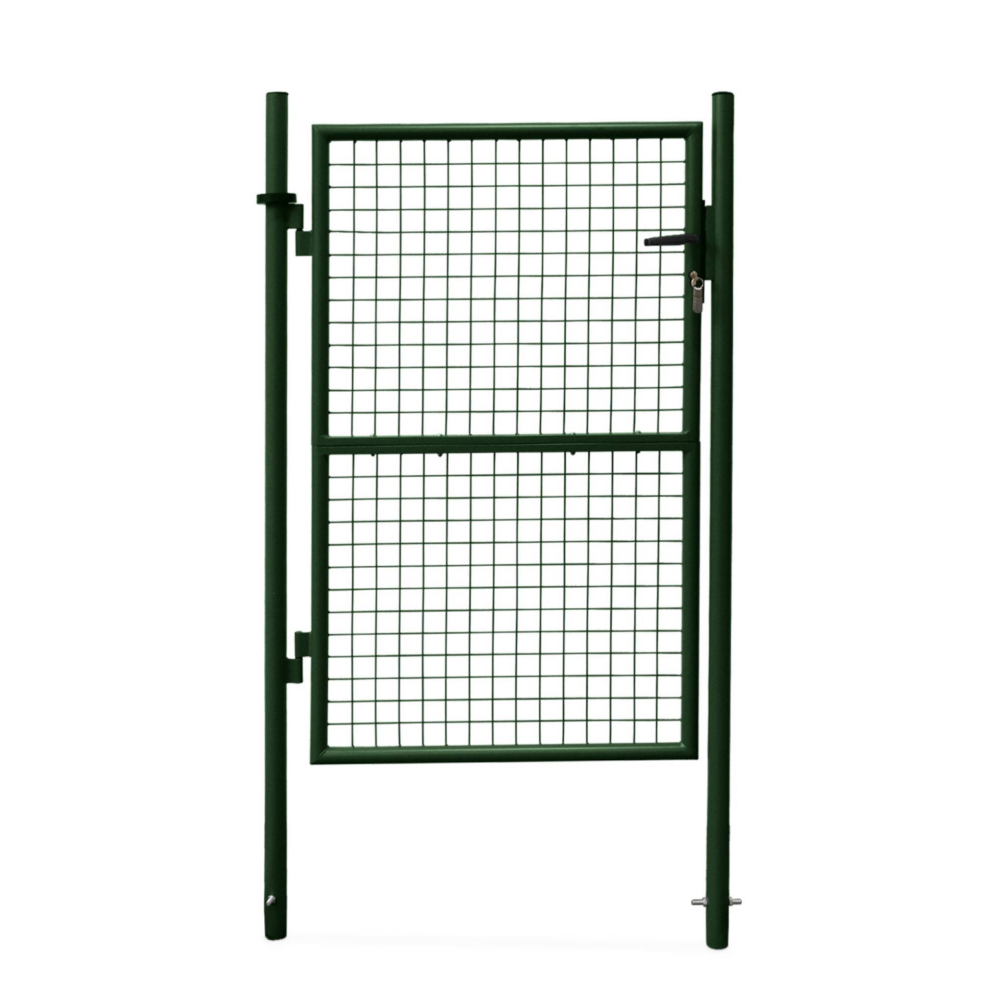 sweeek - Portillon de jardin en métal vert. double sens d'ouverture. Avec serrure.150x87cm  | sweeek