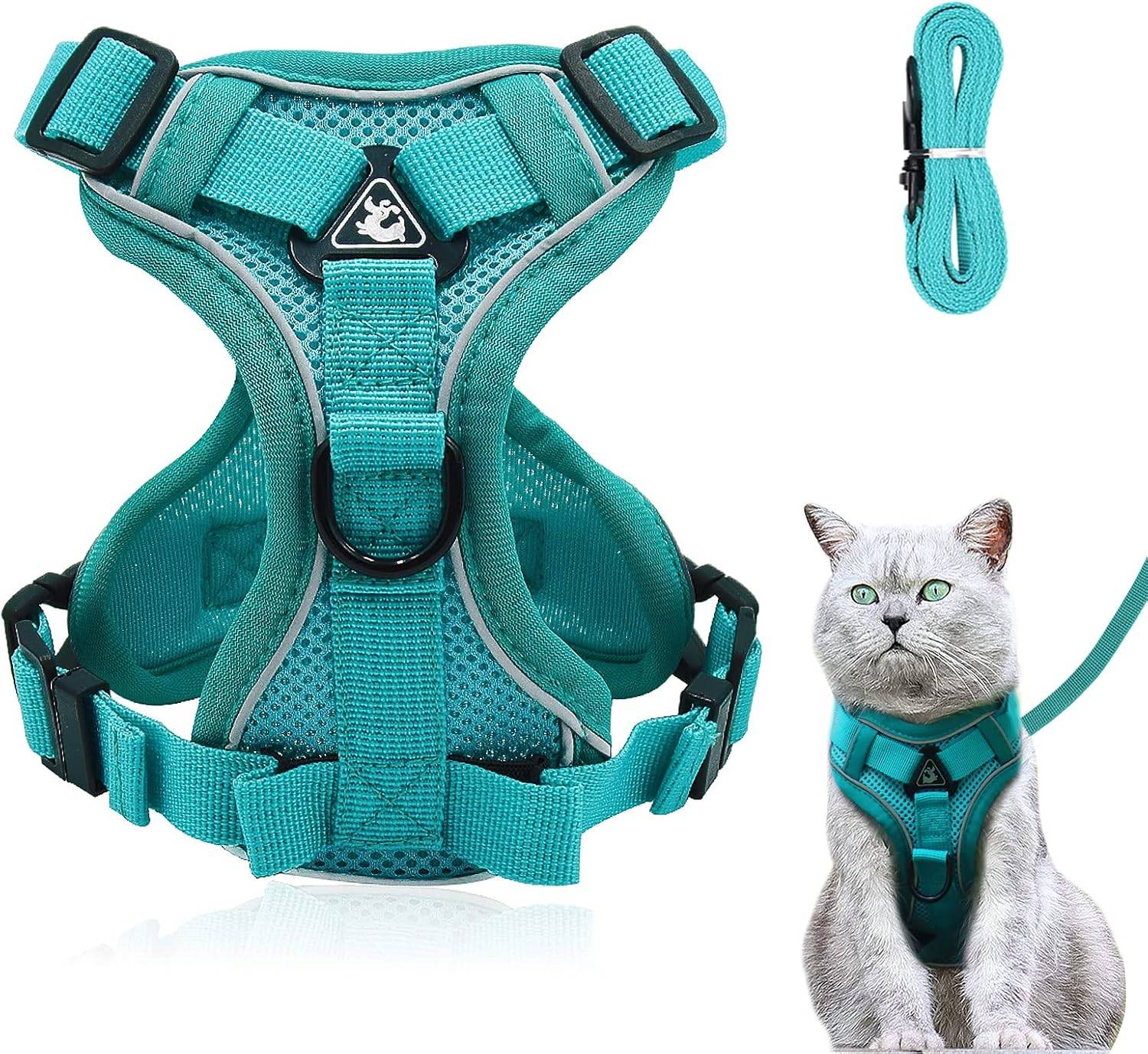Harnais réglable pour Chat - Anti-éclatement Lac Bleu - S