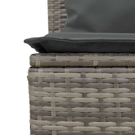 Salon de repas 3-4 places résine tressée avec banc canapé pour jardin Gris – ComfortXL Outdoor Living - Image 4