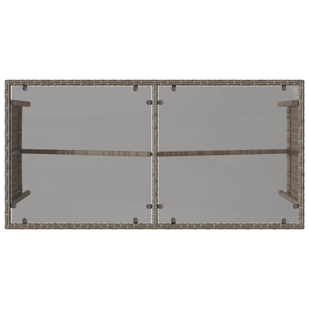 Salon de repas 3-4 places résine tressée avec banc canapé pour jardin Gris – ComfortXL Outdoor Living - Image 10