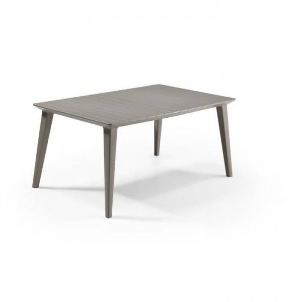 Table de jardin - rectangulaire 160cm - cappuccino - en résine - 6 personnes - Lima -Allibert by KETER - Image 1
