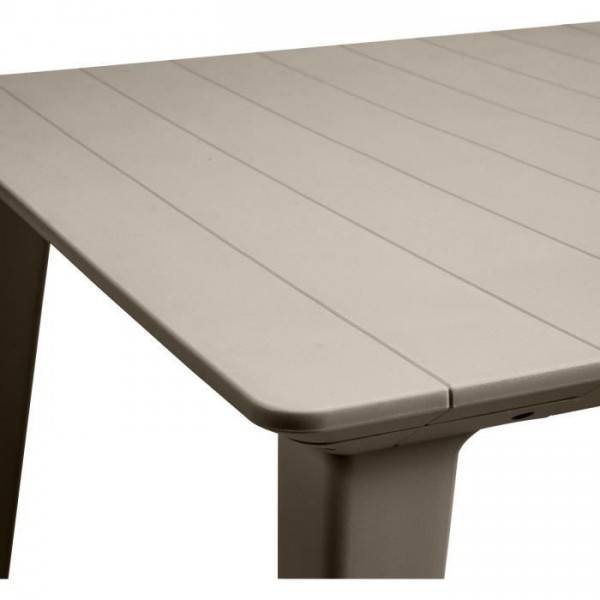 Table de jardin - rectangulaire 160cm - cappuccino - en résine - 6 personnes - Lima -Allibert by KETER - Image 4