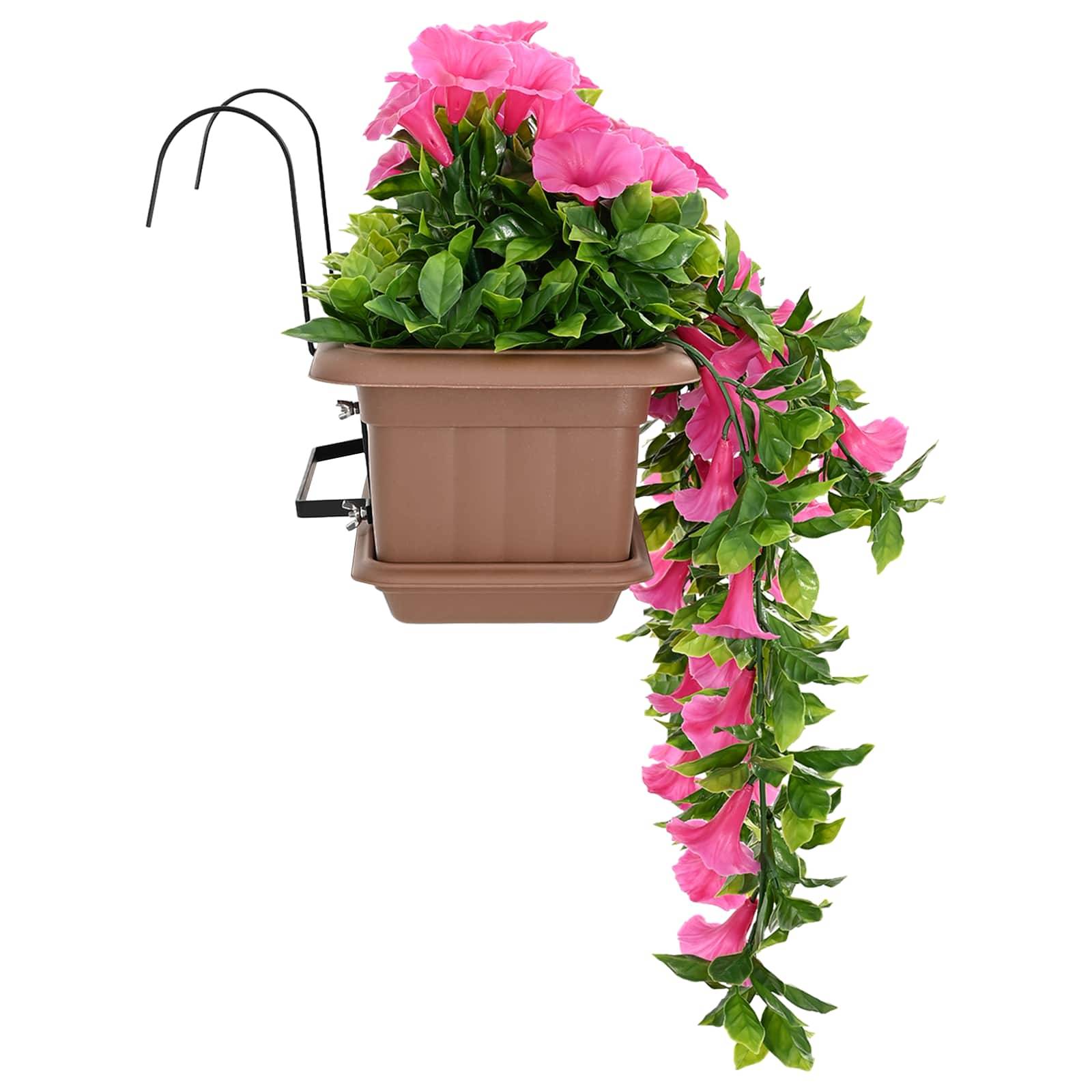 PANGIVO - Fleurs artificielles PE et acier rouge violet 55 x 20 x 55 cm - PANGIVO - Image 4