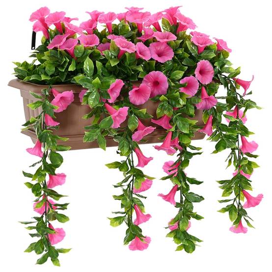 PANGIVO - Fleurs artificielles PE et acier rouge violet 55 x 20 x 55 cm - PANGIVO - Image 3