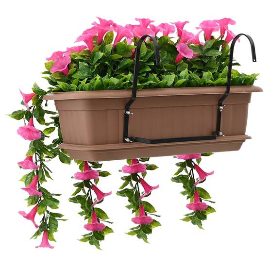 PANGIVO - Fleurs artificielles PE et acier rouge violet 55 x 20 x 55 cm - PANGIVO - Image 5