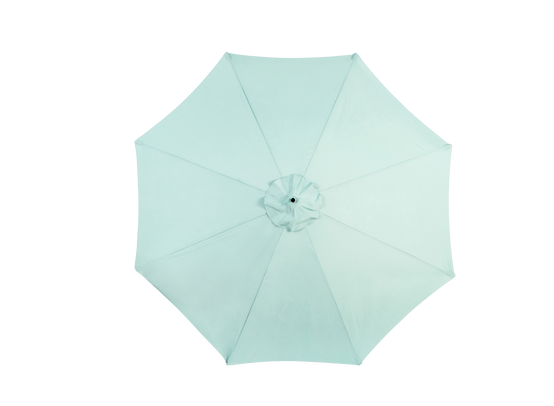 Parasol déporté 10ft à inclinaison facile, polyester vert clair, 8 baleines pour jardin et piscine (socle non fourni) - Image 4