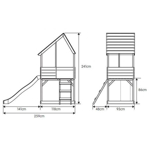 Tp Toys - Cabane enfant sur pilotis avec bac à sable Lookout Sans glissière Tp Toys - Image 2