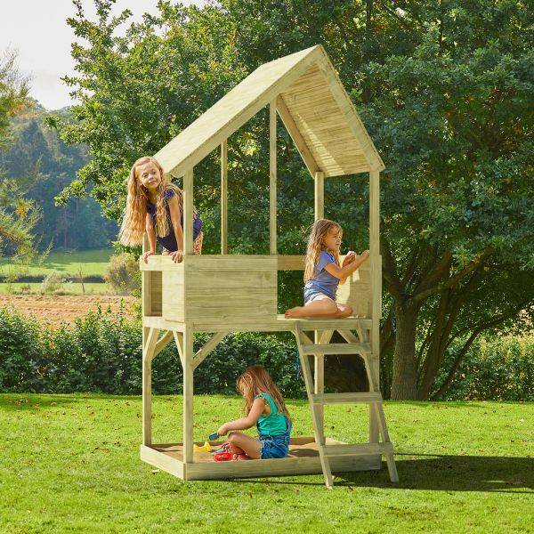 Tp Toys - Cabane enfant sur pilotis avec bac à sable Lookout Sans glissière Tp Toys - Image 3