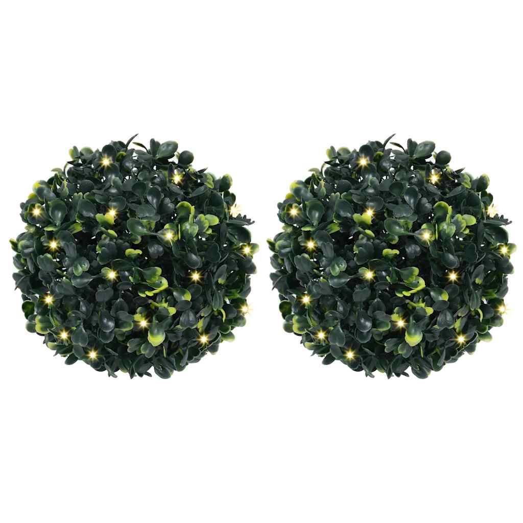 Boules de buis artificielles polyéthylène vert 22 x 22 x 22 cm, poids:0.8kg - PANGIVO - Image 1
