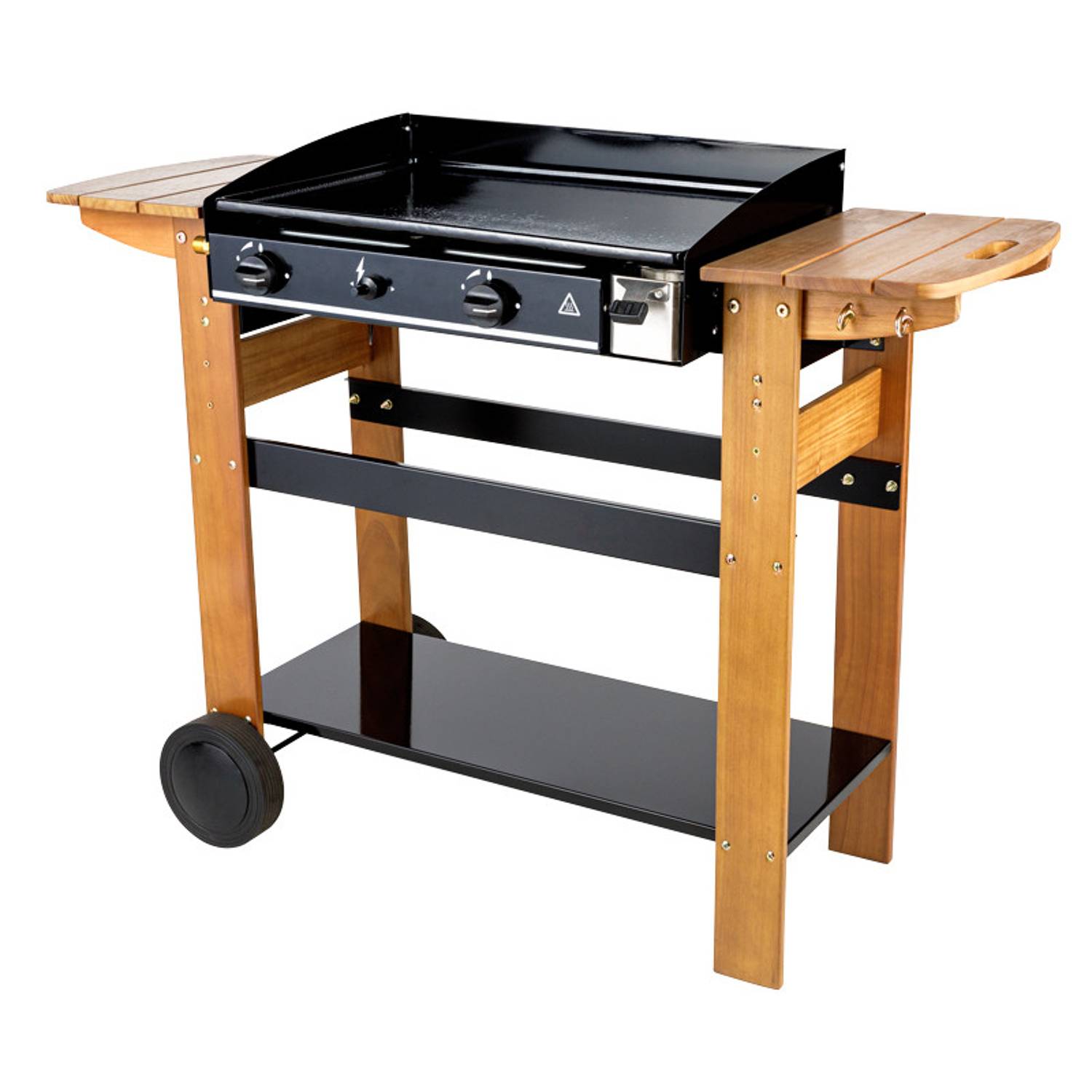 Somagic - Plancha à gaz ASCAIN 2 feux 6kW - Bois - SOMAGIC - Image 1