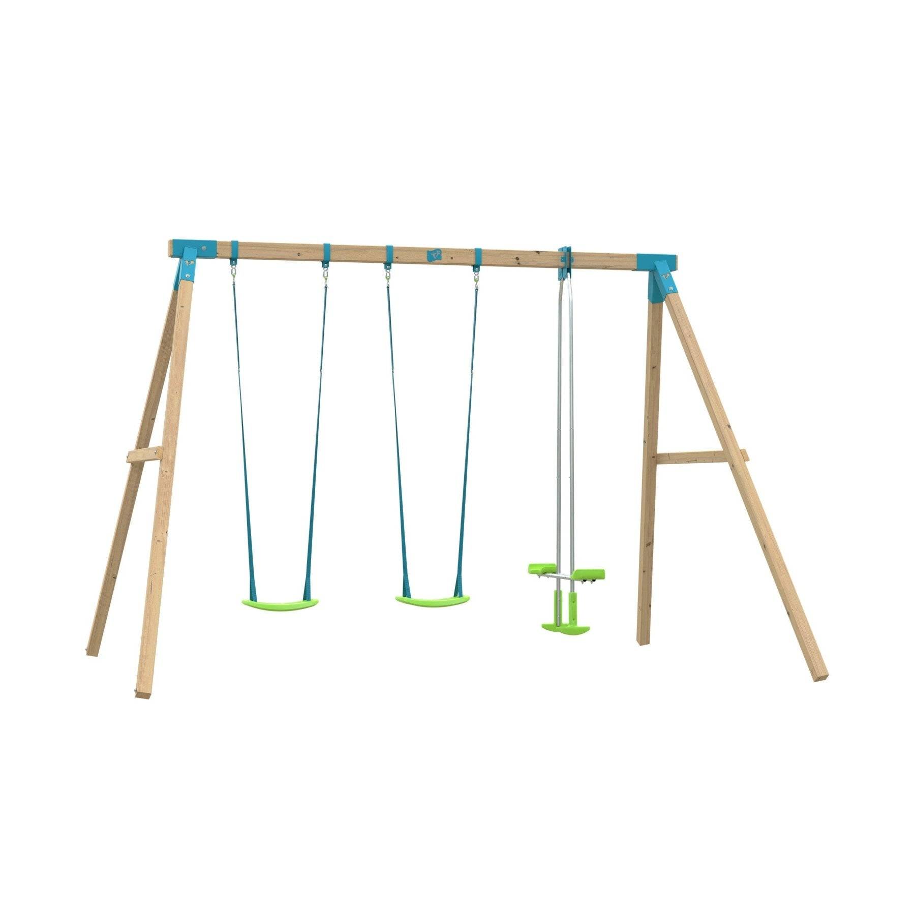 Tp Toys - Portique 2 balançoires avec vis-à-vis - bois carré FSC® - H243 cm - ANTHÉMIS - Image 2