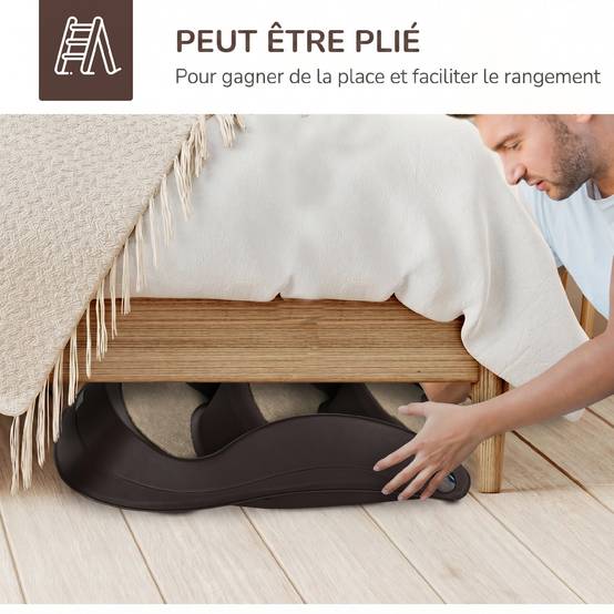 ComfortXL - Escalier pour chien et chat pliable en polypropylène marron 3 marches 49 x 38 x 38 cm pour lit et canapé antidérapant - Image 5