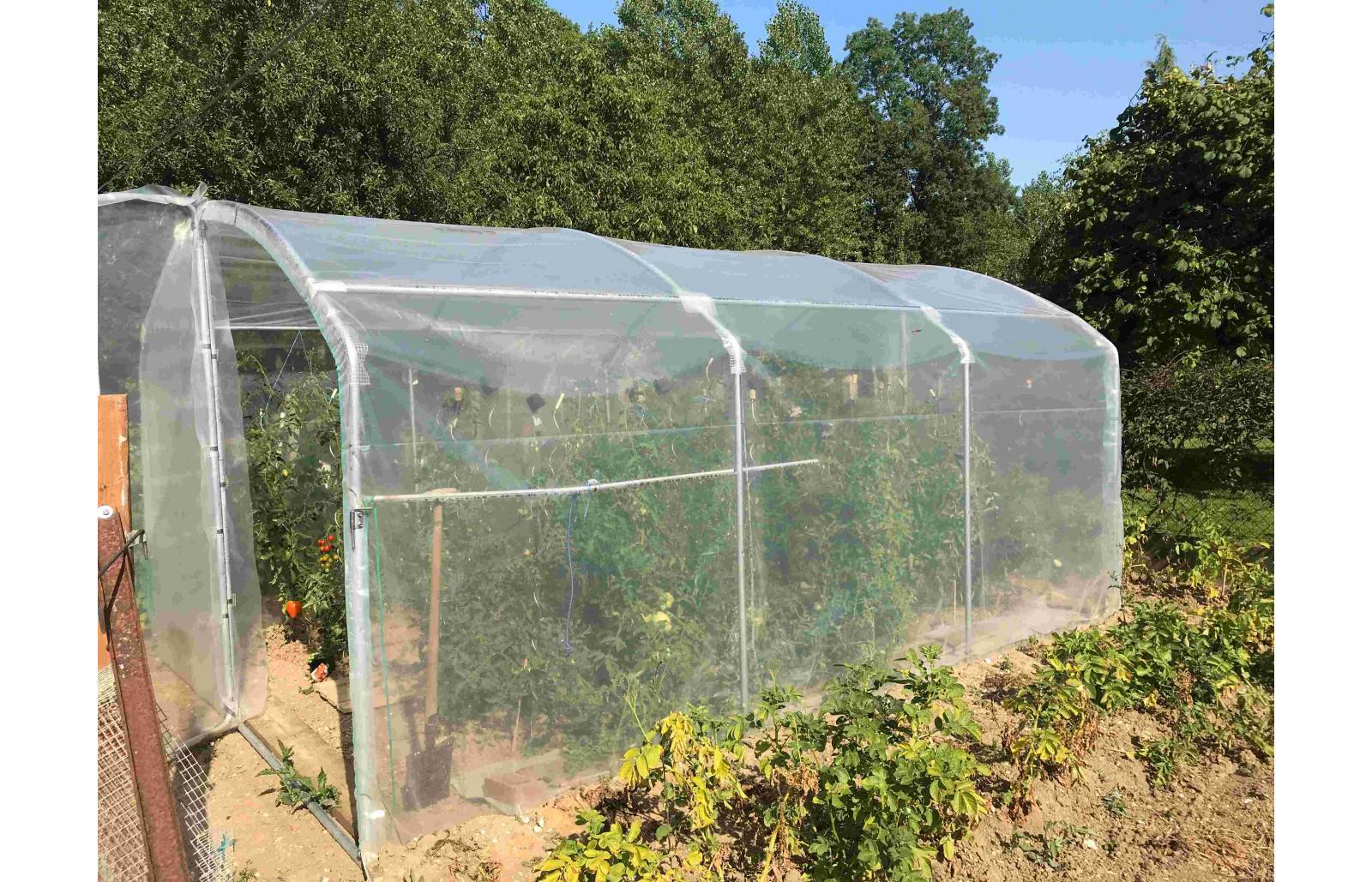 Serre tunnel de jardin - 18m² -  3 x 6 m - pieds droits - haute résistance à petit prix - LES SERRES TONNEAU - Image 8