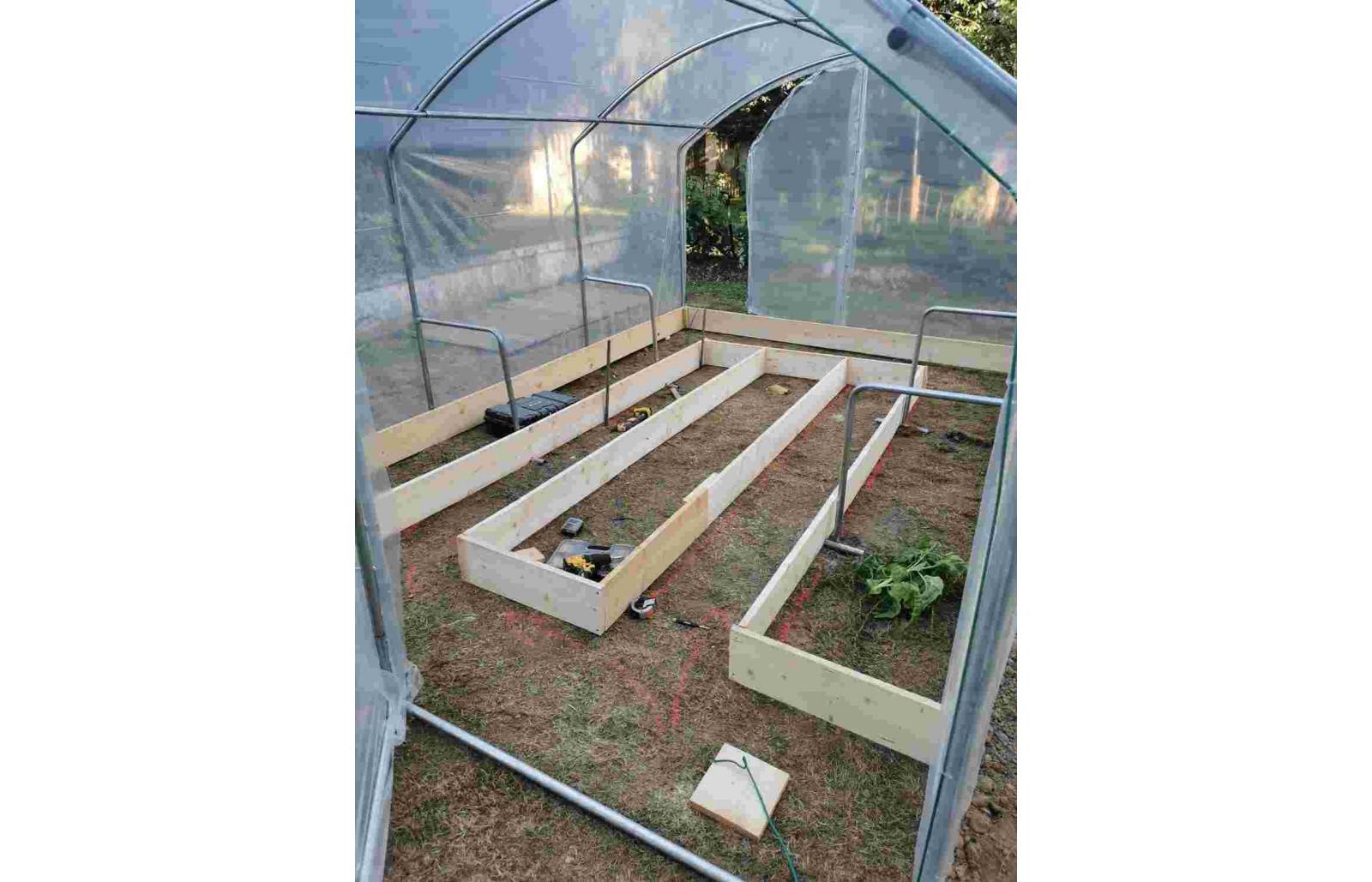Serre tunnel de jardin - 18m² -  3 x 6 m - pieds droits - haute résistance à petit prix - LES SERRES TONNEAU - Image 5