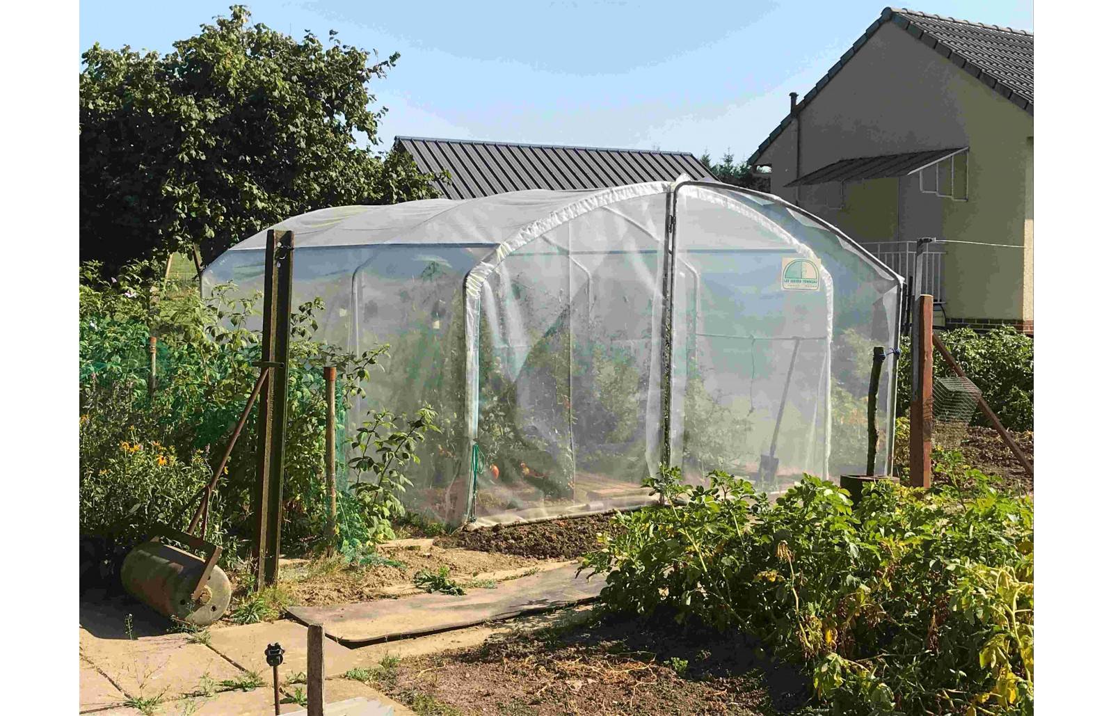 Serre tunnel de jardin - 18m² -  3 x 6 m - pieds droits - haute résistance à petit prix - LES SERRES TONNEAU - Image 10