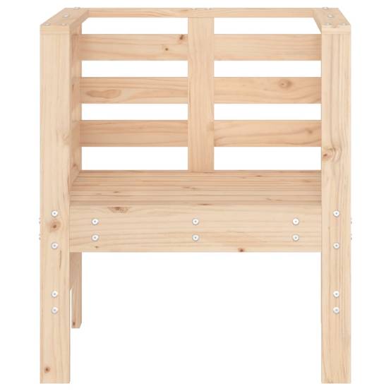 Fauteuils Bas de Jardin en Bois de Pin Massif Brut Design à Lattes Lot de 2 Naturel – ComfortXL Outdoor Living - Image 5