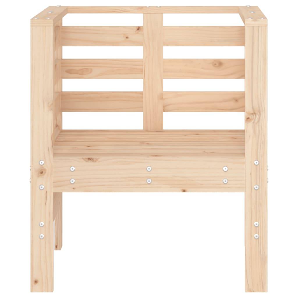Fauteuils Bas de Jardin en Bois de Pin Massif Brut Design à Lattes Lot de 2 Naturel – ComfortXL Outdoor Living - Image 5