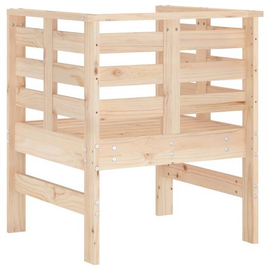 Fauteuils Bas de Jardin en Bois de Pin Massif Brut Design à Lattes Lot de 2 Naturel – ComfortXL Outdoor Living - Image 7