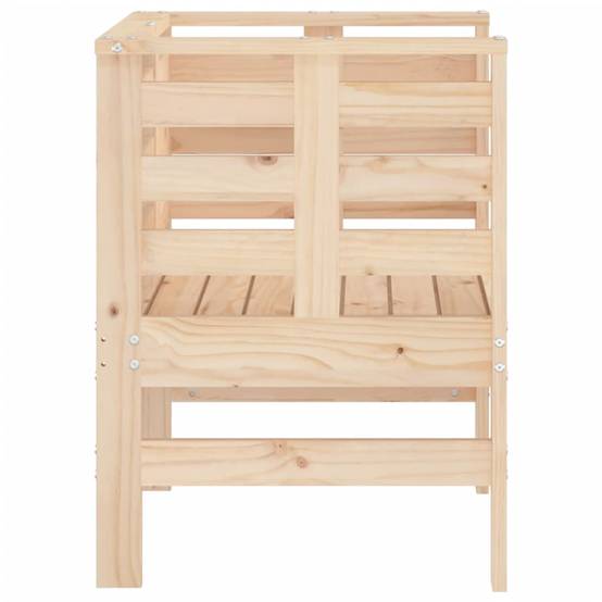 Fauteuils Bas de Jardin en Bois de Pin Massif Brut Design à Lattes Lot de 2 Naturel – ComfortXL Outdoor Living - Image 6
