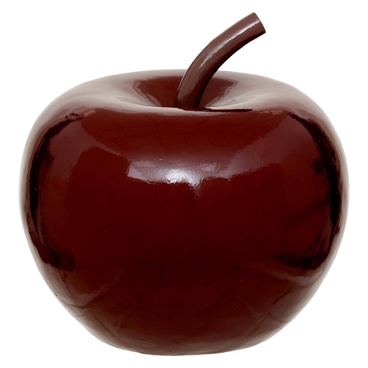 Pomme Déco Extérieur en Résine "Glossy" 26cm Rouge Rubis - Image 1