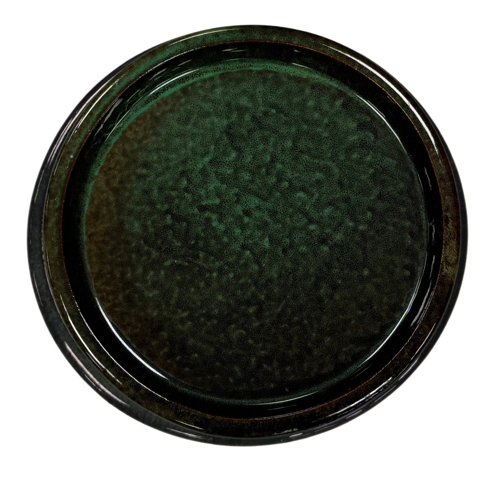 Soucoupe ronde 40cm vert brumeux - Image 1