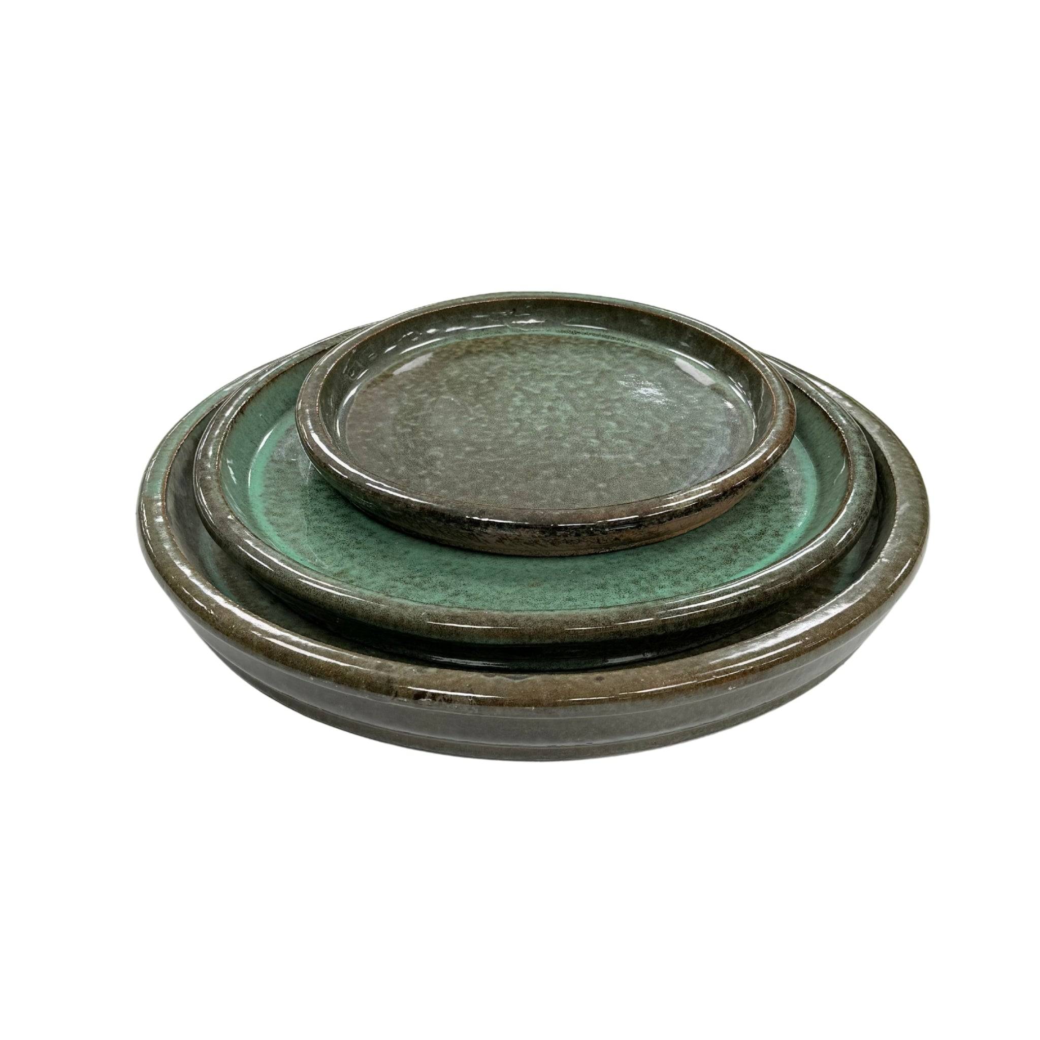 Soucoupe ronde 40cm vert brumeux - Image 4