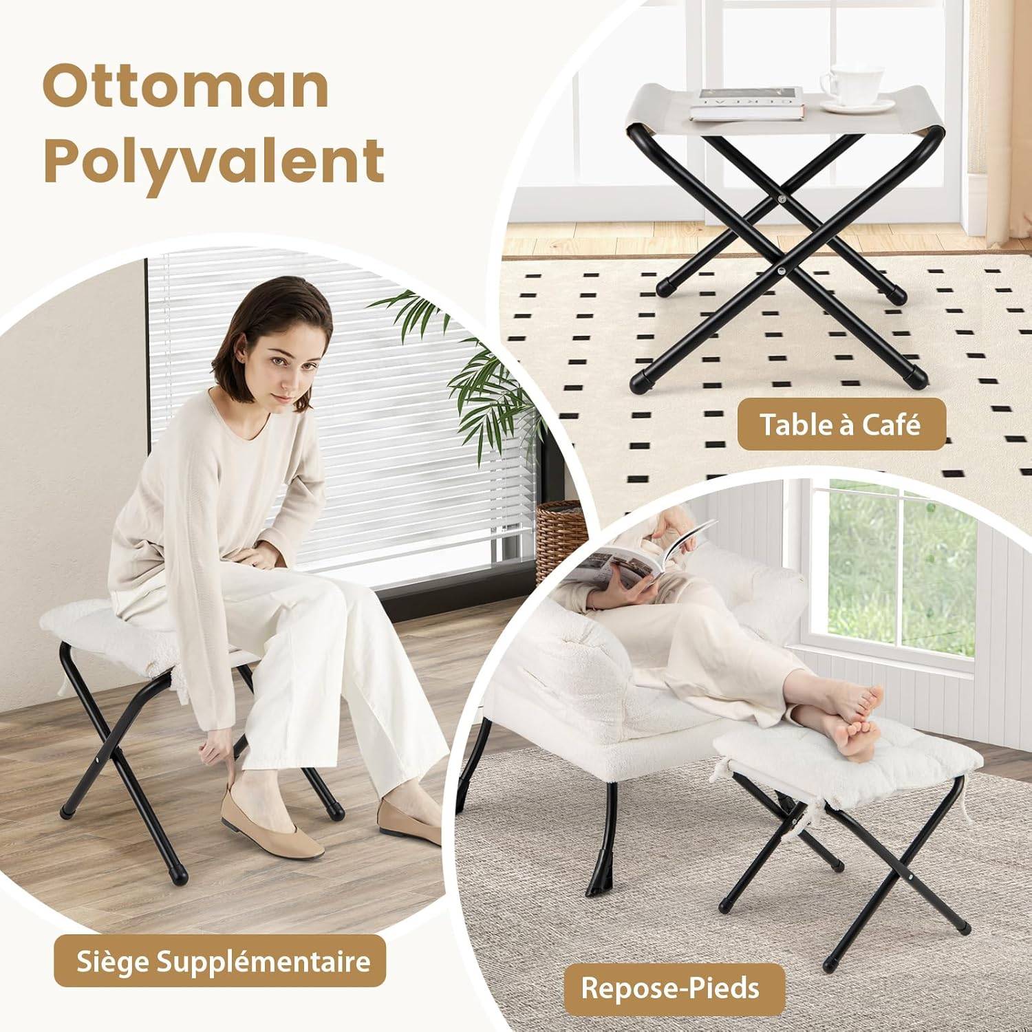 Canapé Double Moderne En Tissu Avec Poches Latérales De Rangement Et Support De Telephone Reglable Ideal Pour Salon La Chambre Ou Balcon 98261409