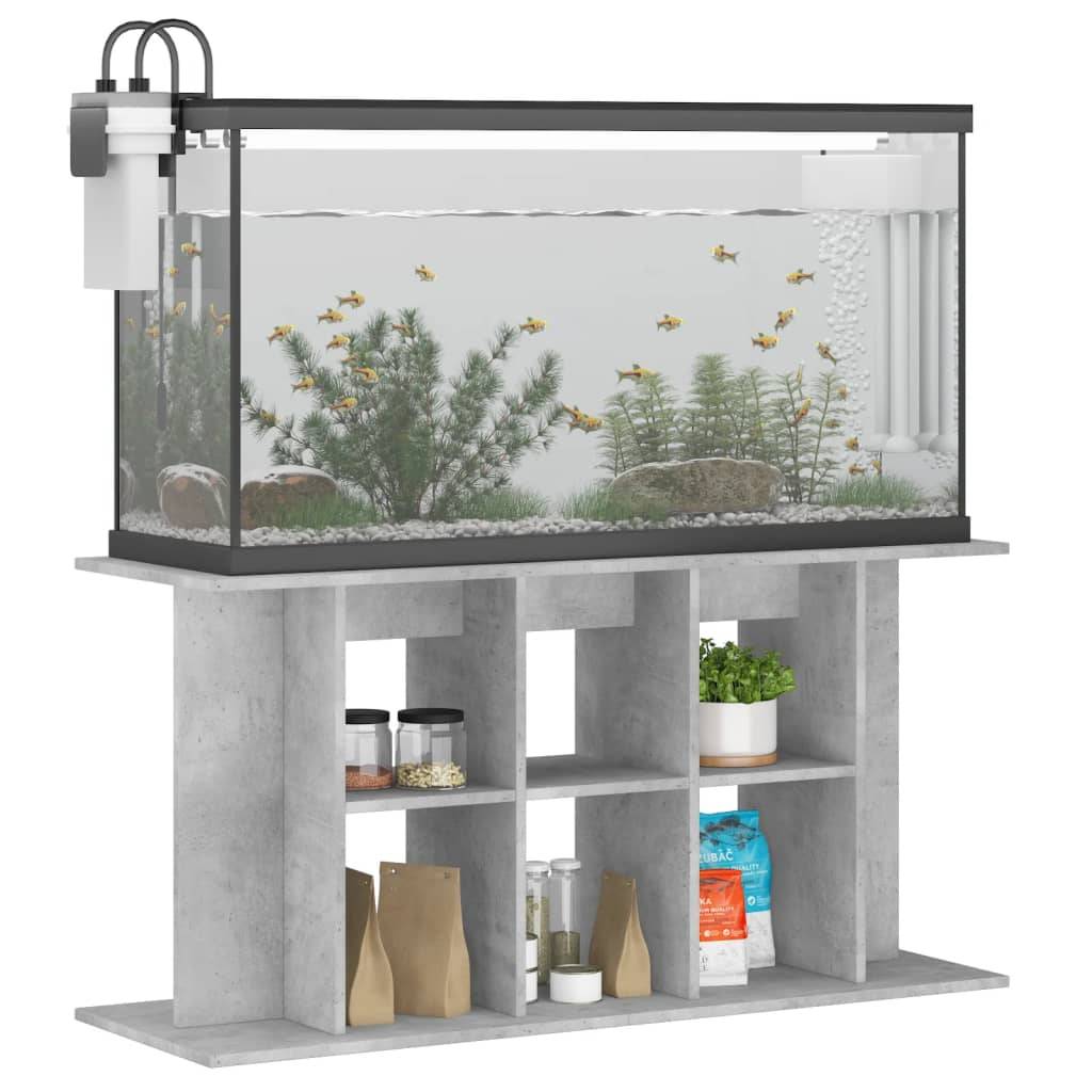 Meuble pour Aquarium Bois d'Ingénierie pour Salon avec Rangement 120x40x60 cm Gris - ComfortXL Outdoor Living - Image 3