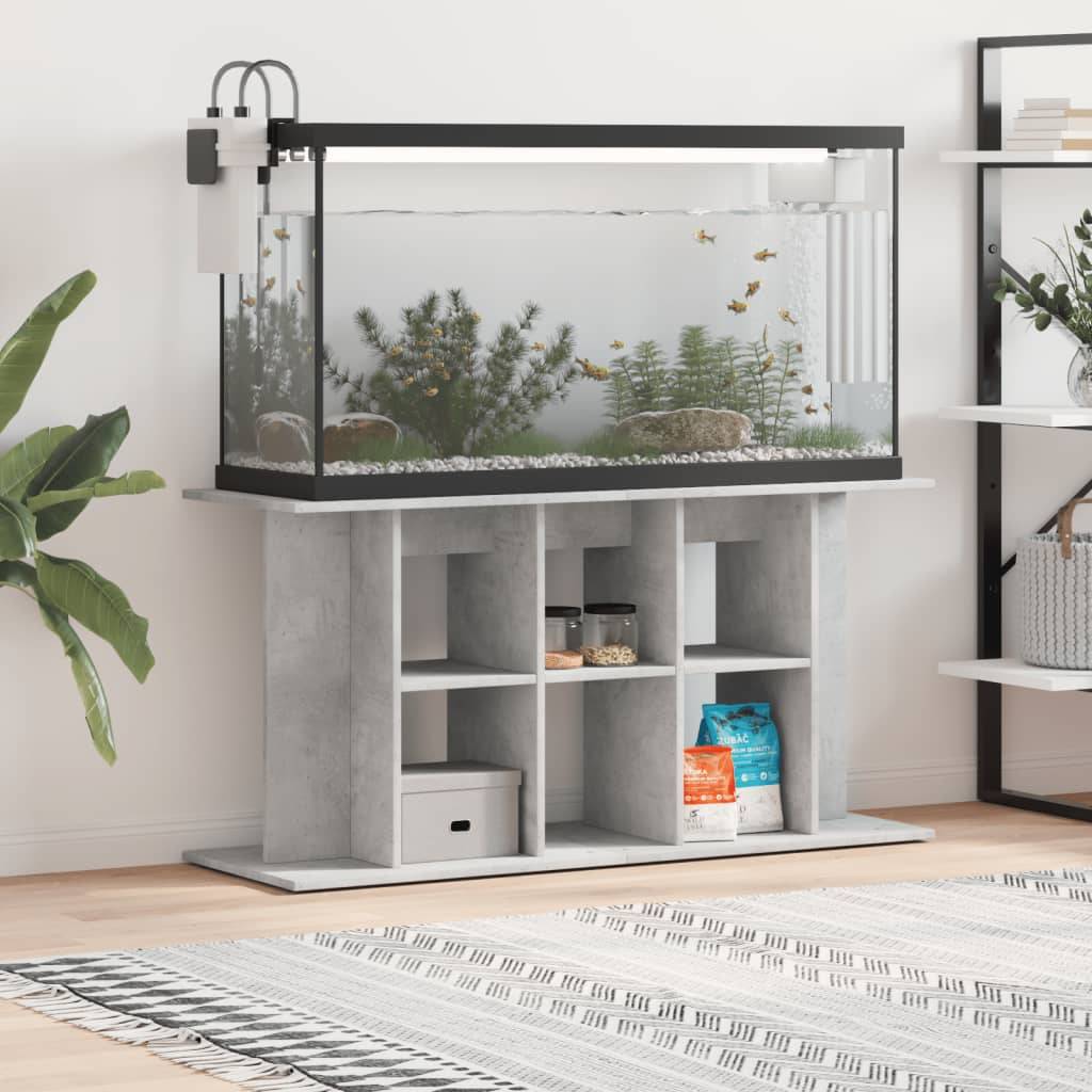 Meuble pour Aquarium Bois d'Ingénierie pour Salon avec Rangement 120x40x60 cm Gris - ComfortXL Outdoor Living - Image 1