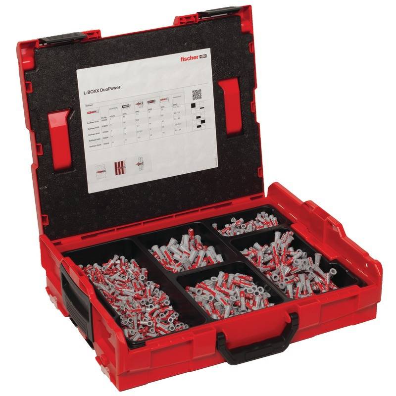 Fischer - Chevilles FISCHER DUOPOWER sans vis, assortiment 910 chevilles en L-BOXX