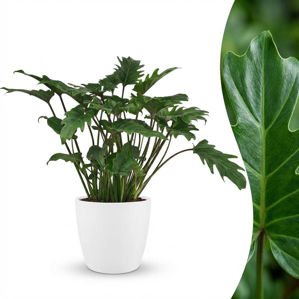Philodendron Xanadu - Pot de 19cm - Hauteur 60cm - Blanc - Plantes d'intérieur - Image 2