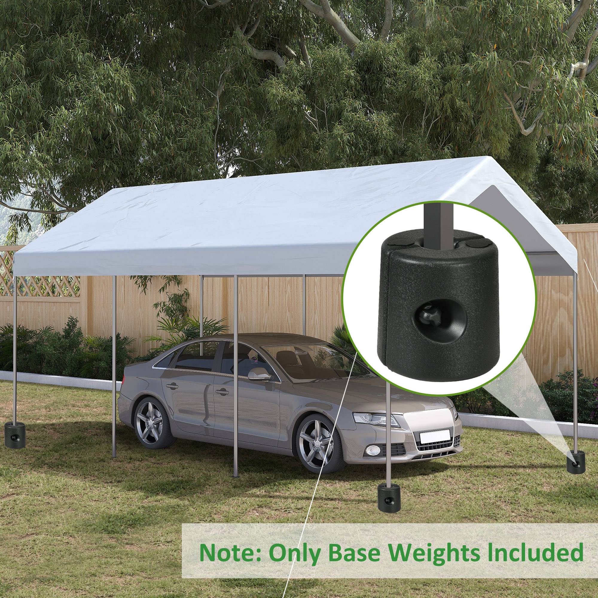 Outsunny - Lot 4 pieds de tonnelle pop-up remplissage eau/sable avec vis sécurité pour pavillon HDPE noir - Outsunny - Image 4