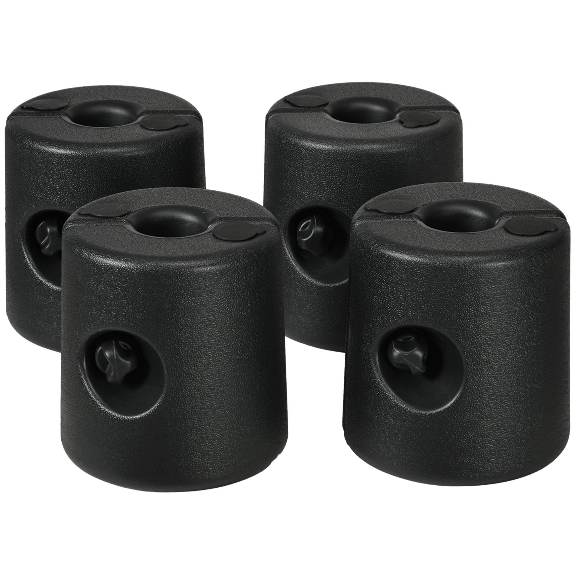 Outsunny - Lot 4 pieds de tonnelle pop-up remplissage eau/sable avec vis sécurité pour pavillon HDPE noir - Outsunny - Image 1