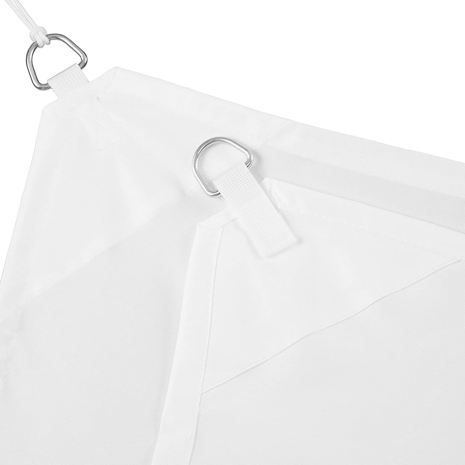 Helloshop26 - Voile d’ombrage carré 4 x 4 m blanc - Image 3